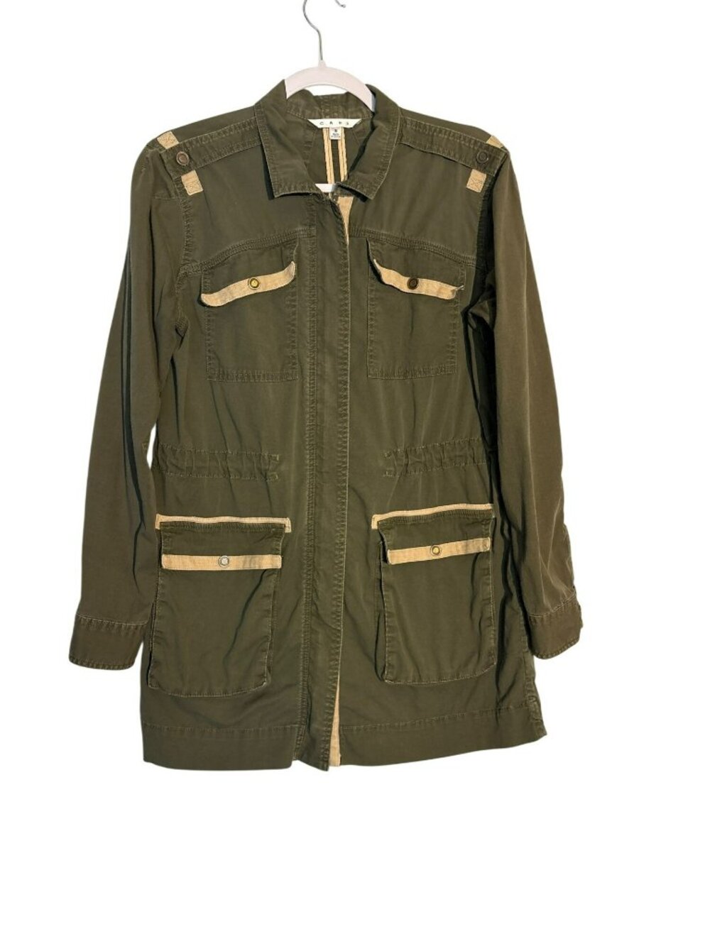 Cabi Military Anorak Utility Olive Green Style #722 Jacket Size Small